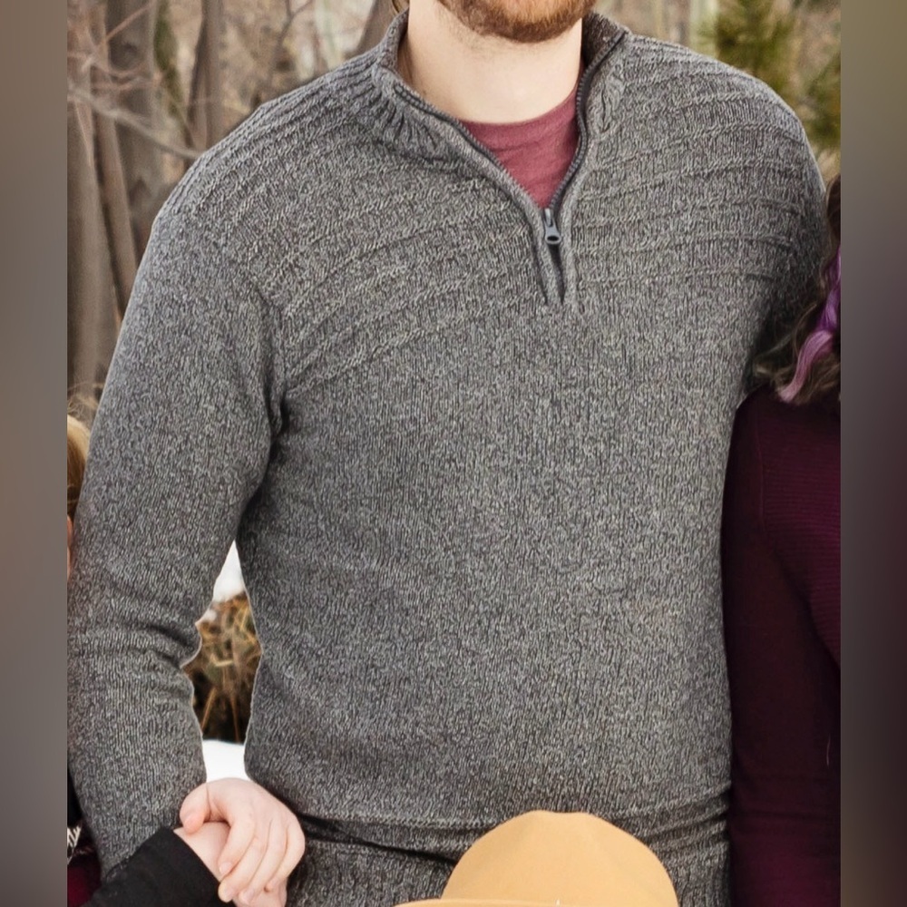 Men's Gray Sweater 100% Cotton